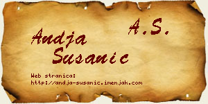 Anđa Susanić vizit kartica